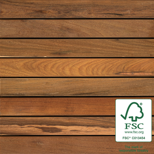 2′ x 2′ FSC® 100% Smooth Ipê AB Wood Tile