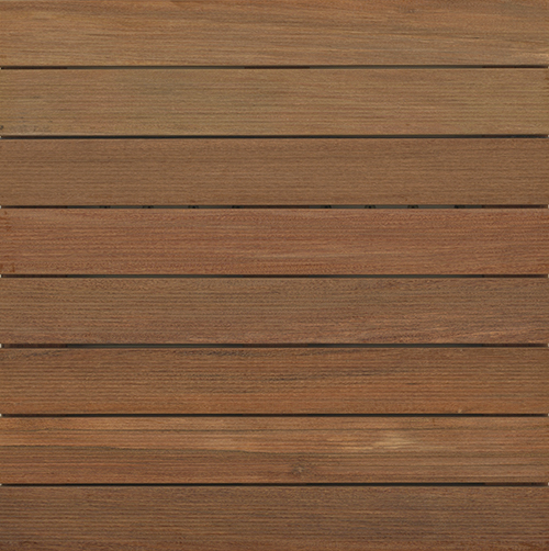 2′ x 2′ Ribbed Ipê Wood Tile