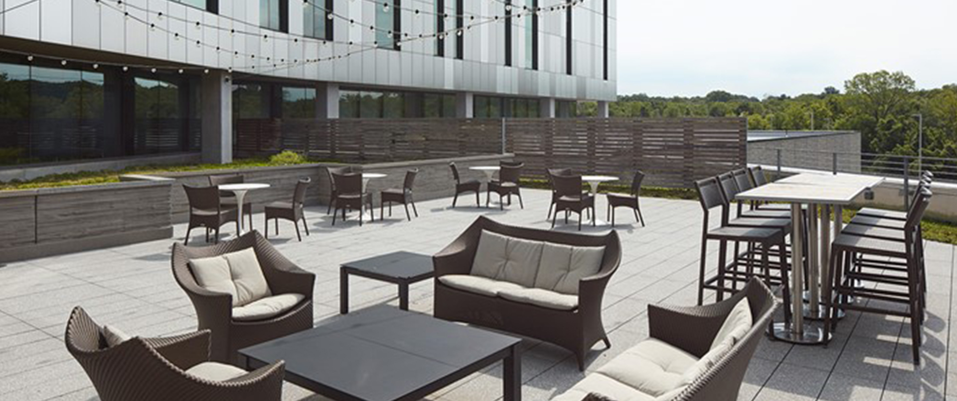 Modern Rooftop Seating Area
