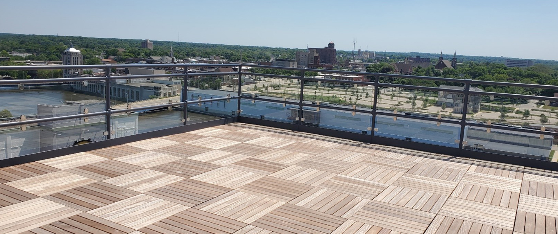 Wood Tile Rooftop Overlooking Rock River