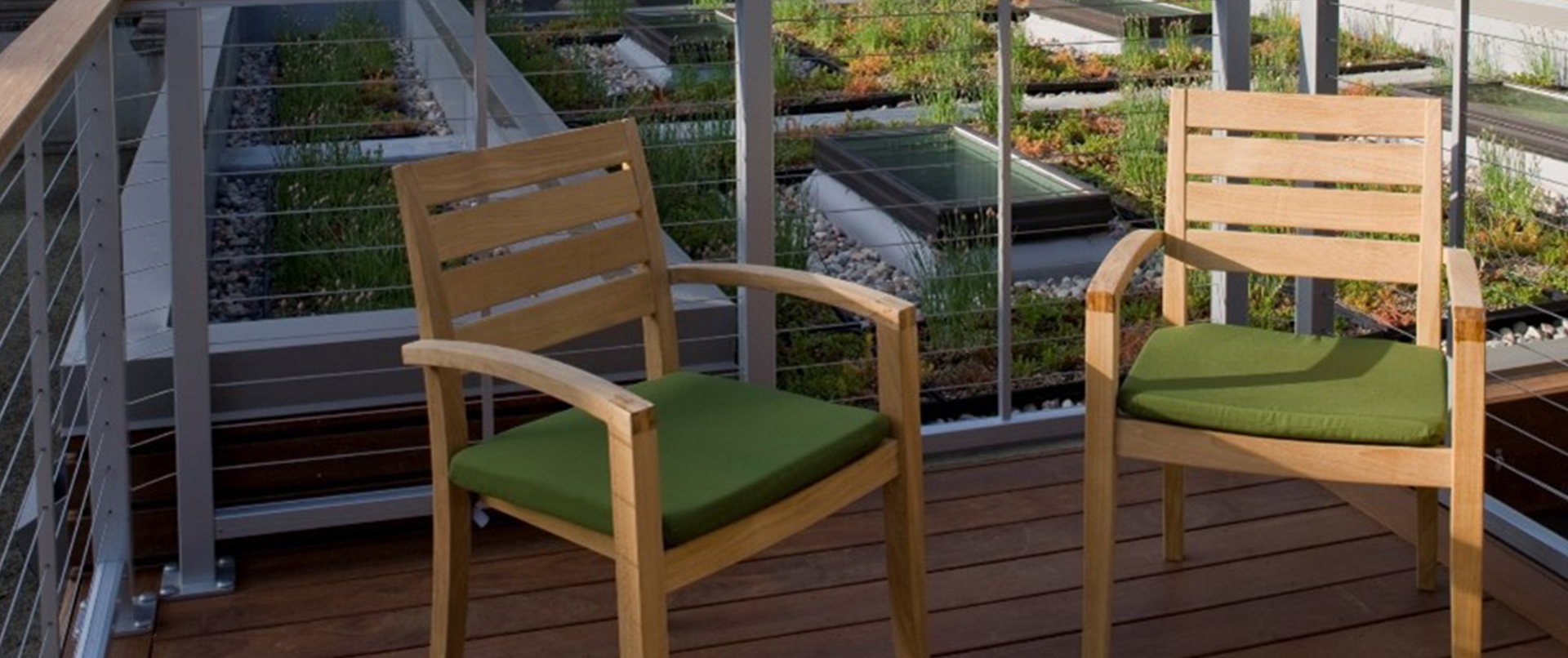 Deck Seating Area with Greenery View
