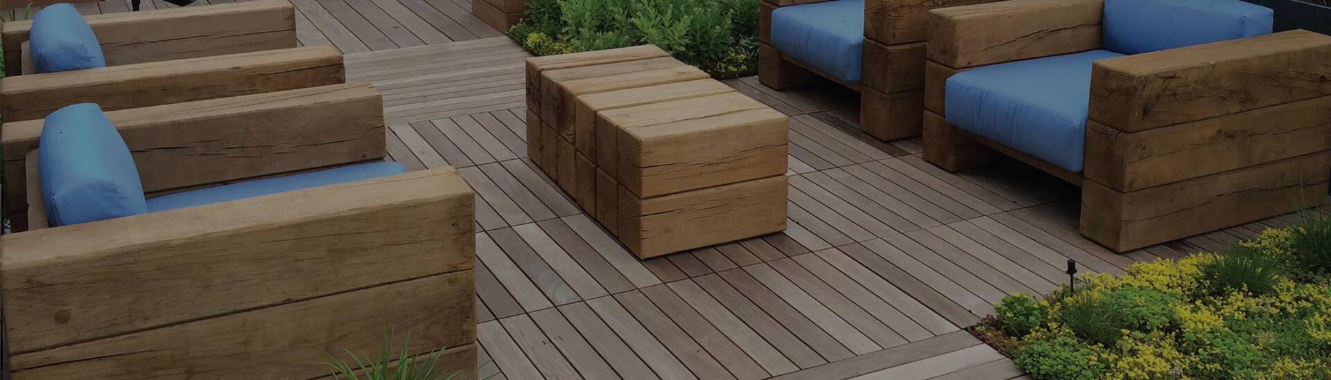 Wooden Outdoor Seating Area