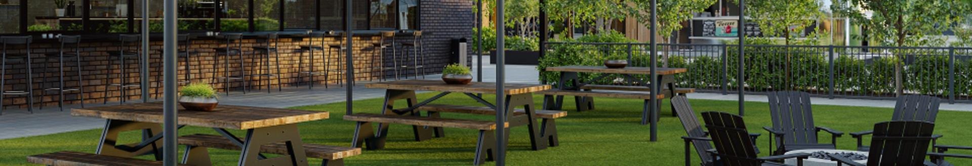 Artificial Turf on Outdoor Lounge 