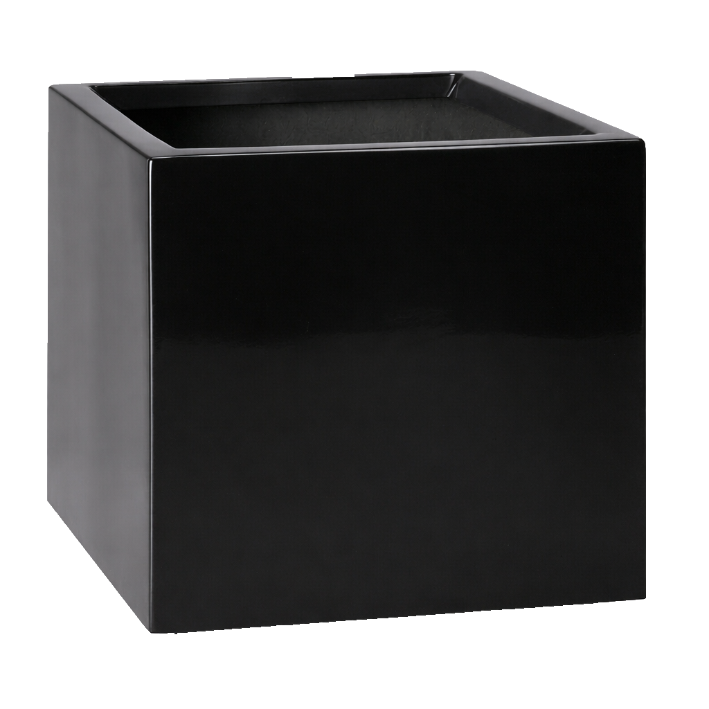 Black Fiberglass Cube