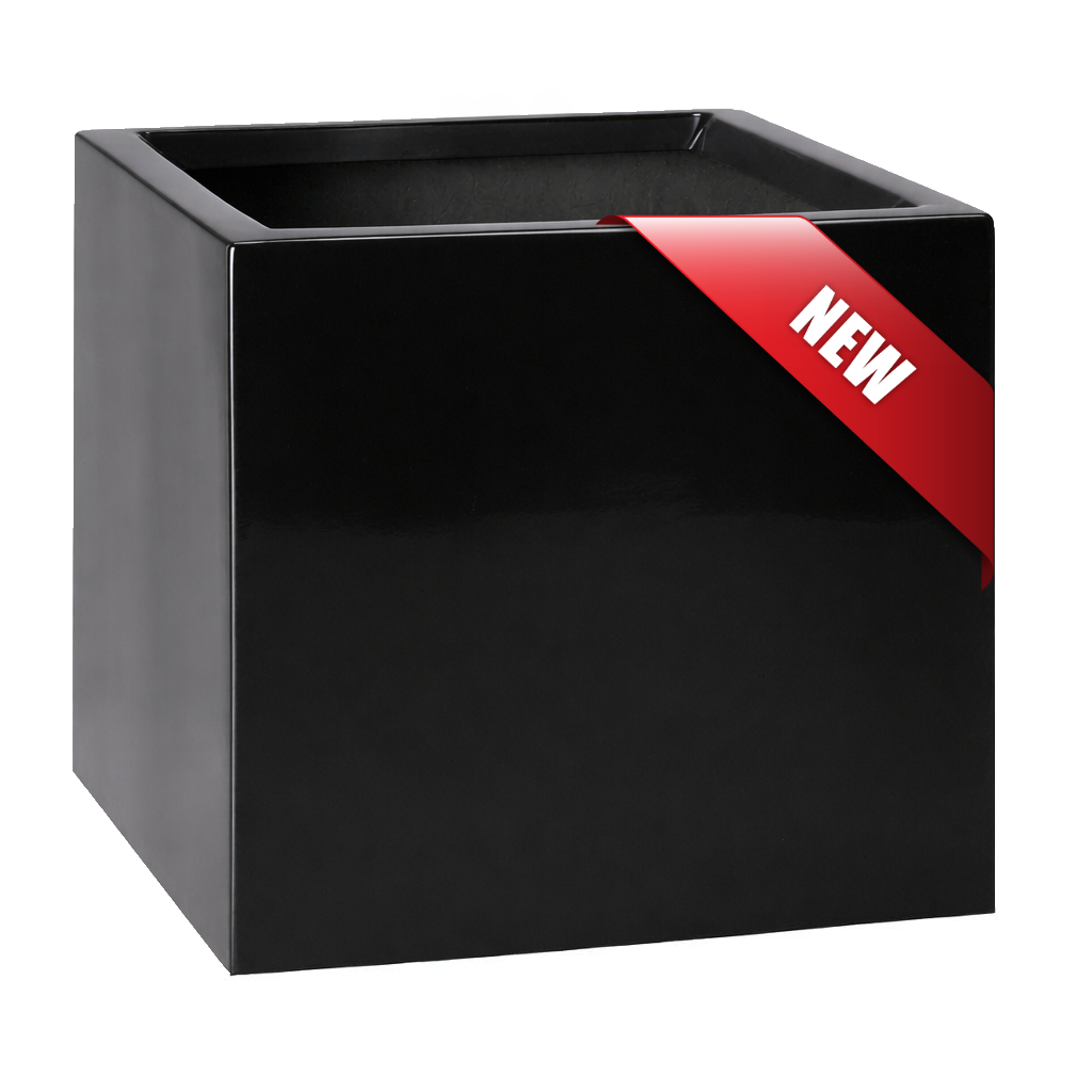 Black Fiberglass Cube