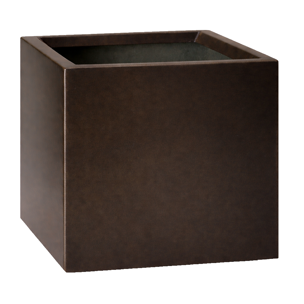 Aged Bronze Fiberglass Cube