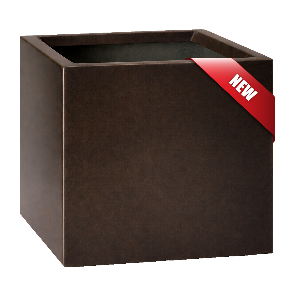 Aged Bronze Fiberglass Cube