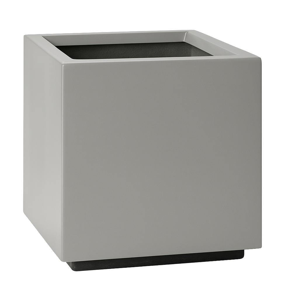 Medium Gray Fiberglass Cube