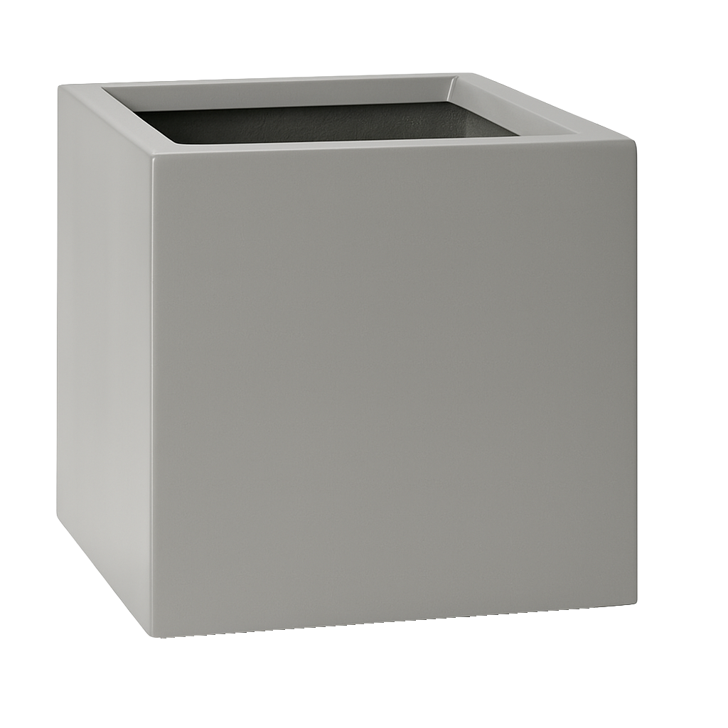 Medium Gray Fiberglass Cube